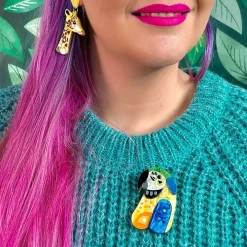 The Maverick Macaw Brooch