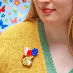 Trio Of Tulips Brooch