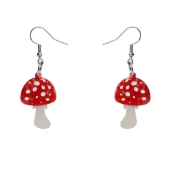 Twinning Toadstools Drop Earrings