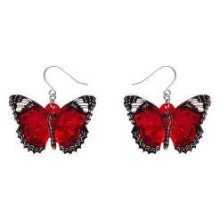 Wings Laced In Red Earrings