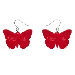 Wings Laced In Red Earrings