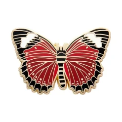 Wings Laced In Red Enamel Pin