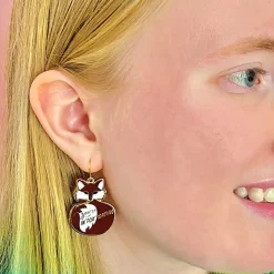 You'Re In"Fox"Icating Enamel Drop Earrings